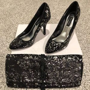 Sequin Heels